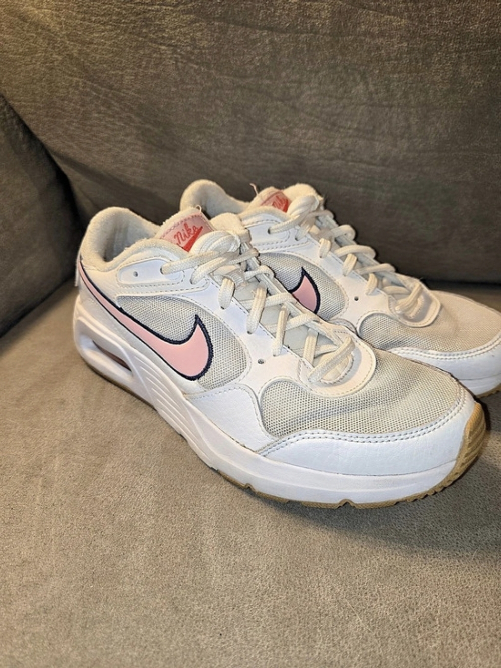 Nike Air Max 1 Sneakers White & Pink US 5.5Y